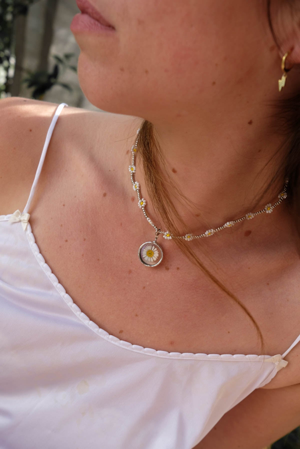 Collana margherita perline