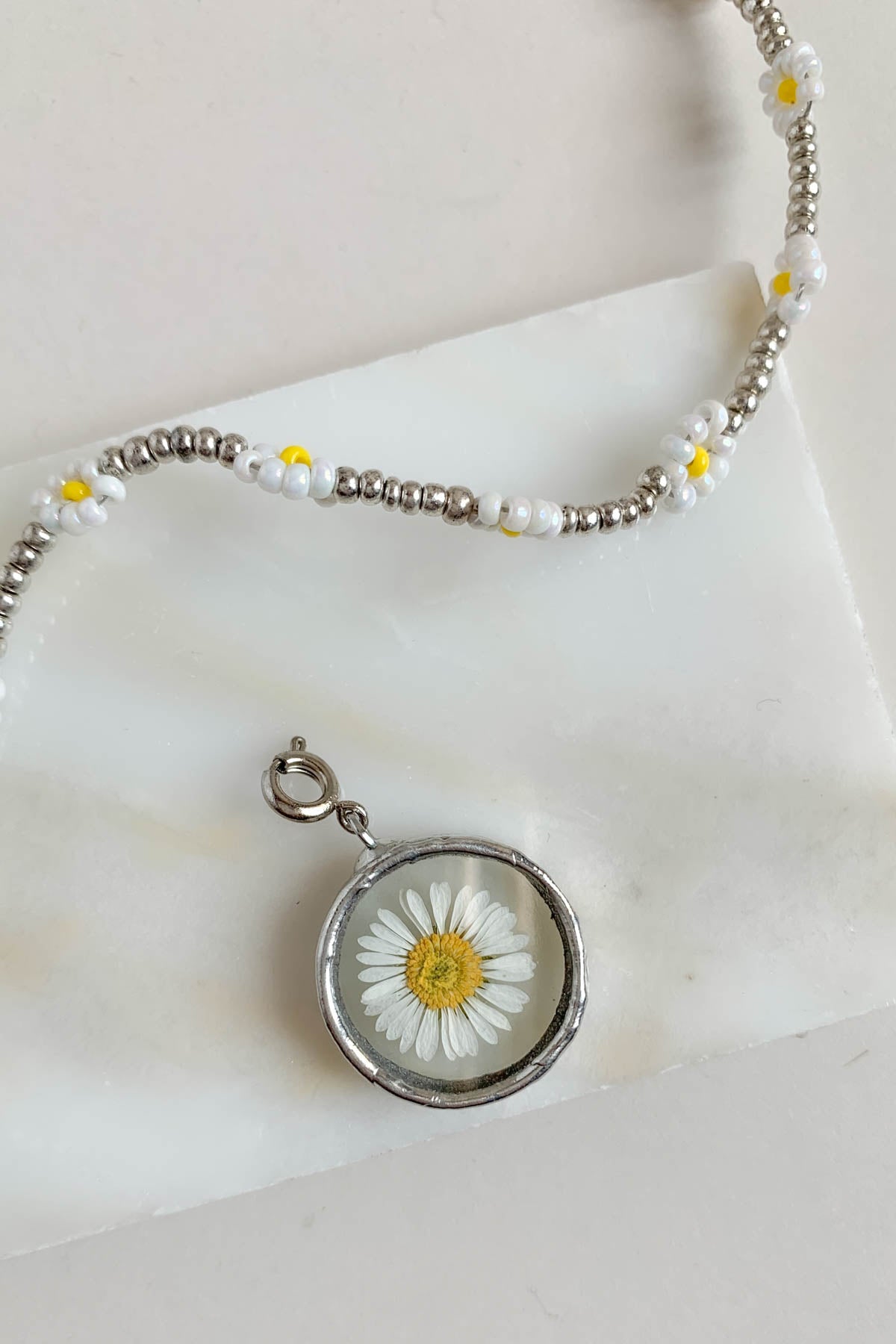 Collana margherita perline