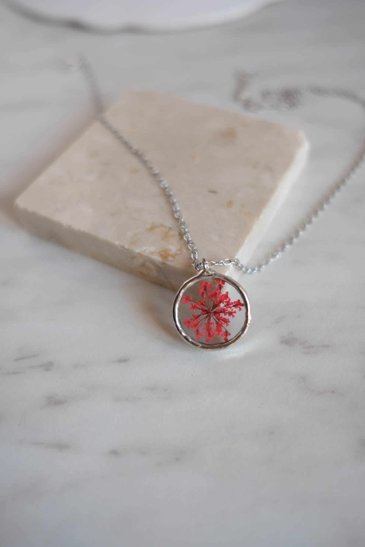 Collana carota selvatica rossa