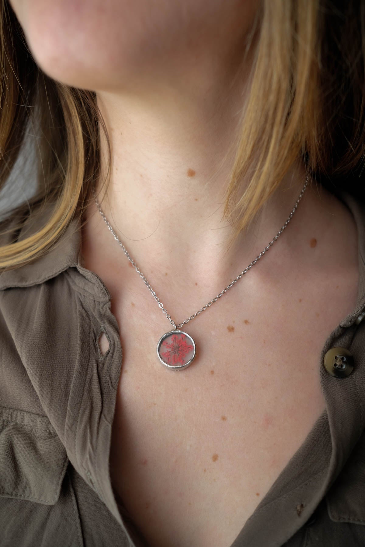 Collana carota selvatica rossa