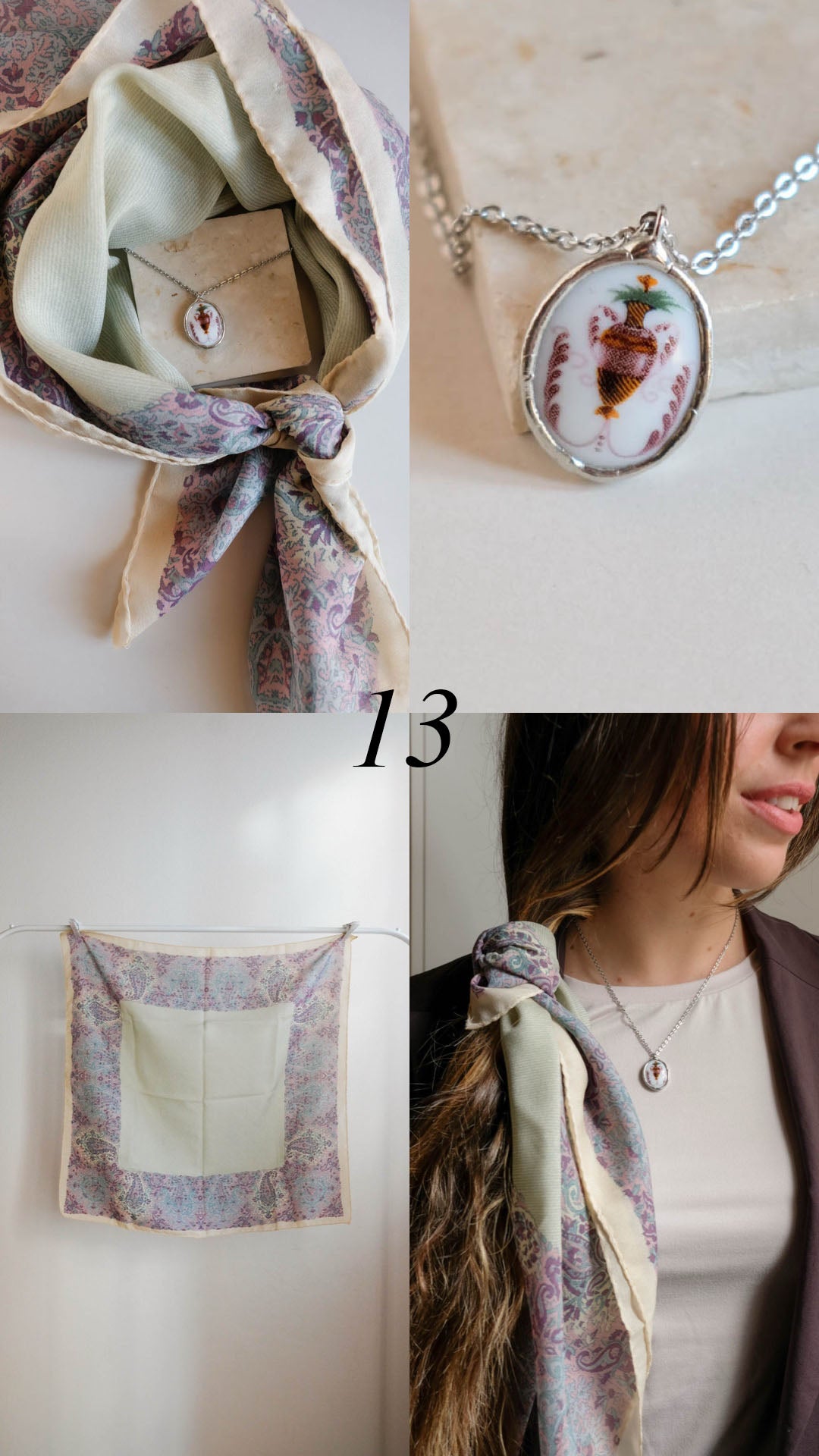 Box collana + foulard vintage 13