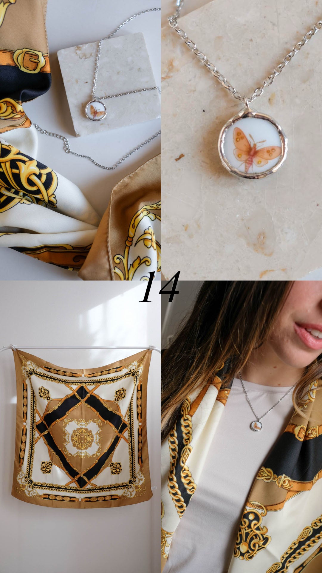Box collana + foulard vintage 14