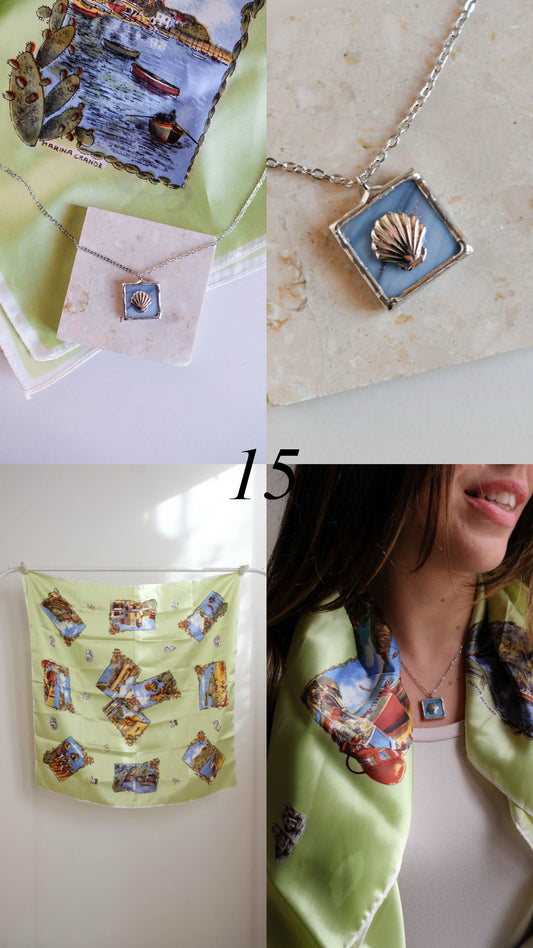 Box collana + foulard vintage 15