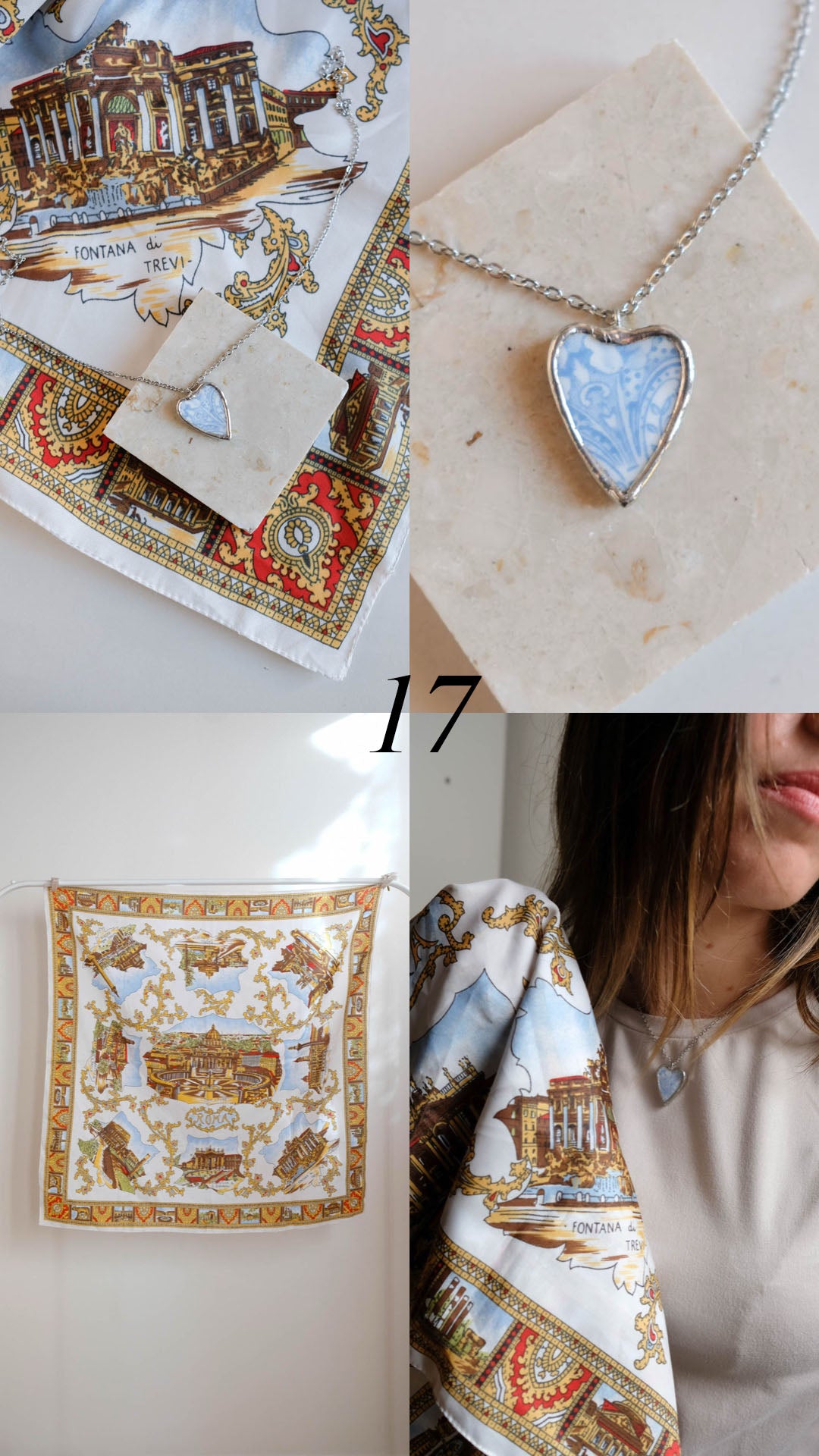 Box collana + foulard vintage 17