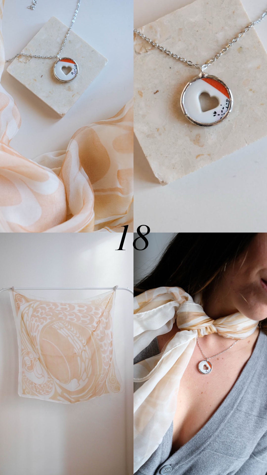 Box collana + foulard vintage 18