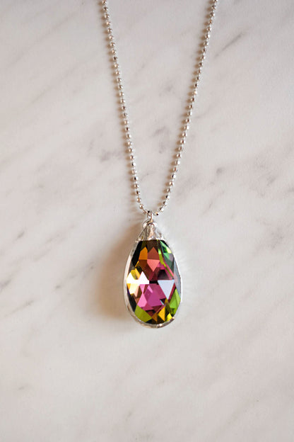 collane goccia grandi argento