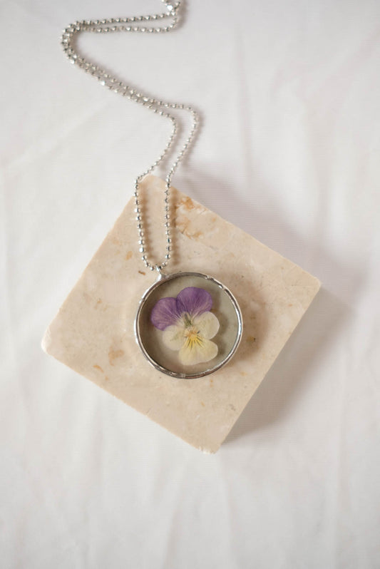 Collana viola tonda imperfetta