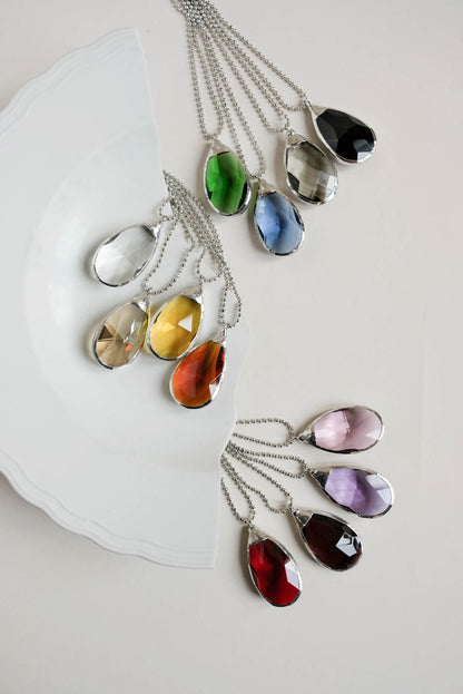 collane goccia grandi argento