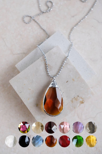 collane goccia grandi argento