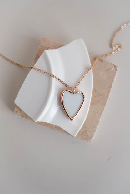 Collana cuorino bianco