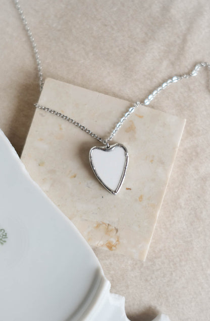 Collana cuorino bianco