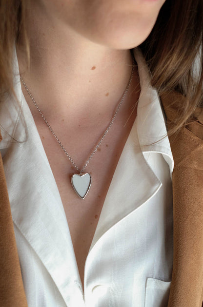 Collana cuorino bianco