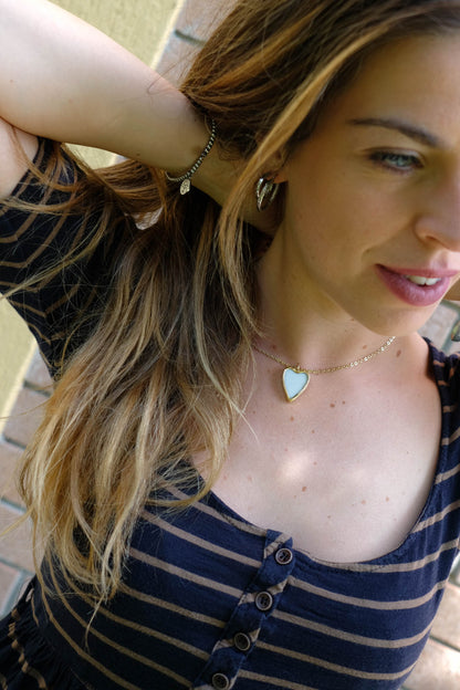 Collana cuorino bianco